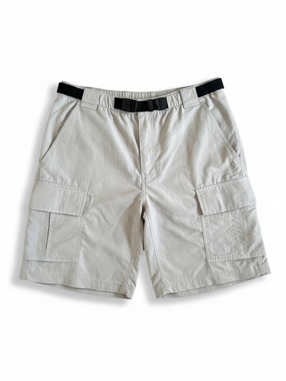 The North Face Nylon Hiking Shorts Tan Cargo Belted Utility Outdoor Medium